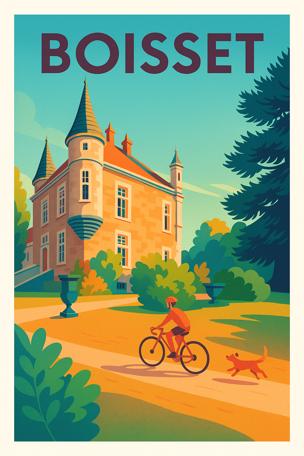 Affiche Boisset — Charme et tranquillité au château · poster d'art de Boisset
