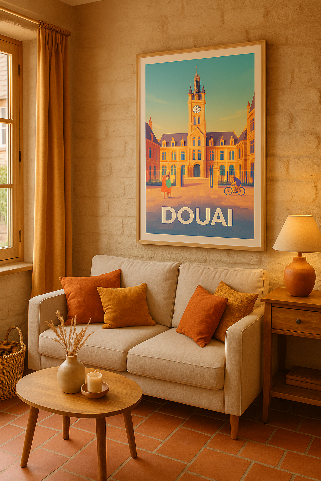 Affiche Douai — Charme historique au cœur de la ville · poster d'art de Douai