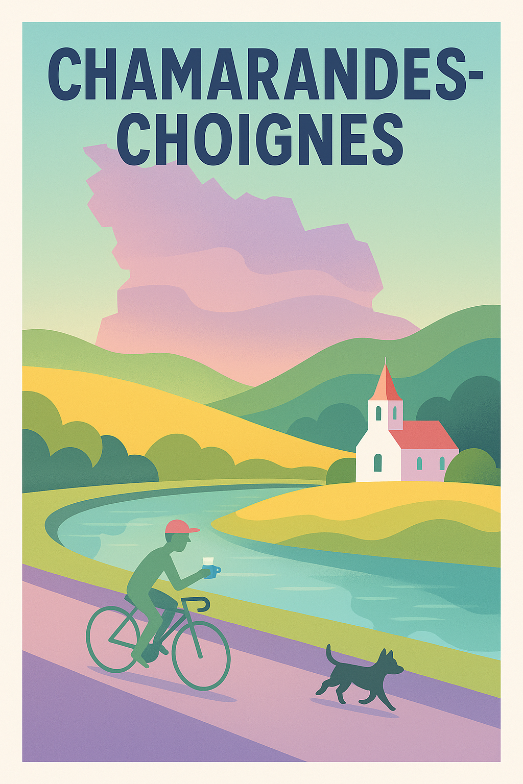 Affiche de Chamarandes-Choignes - Évasion à vélo au fil de l'eau