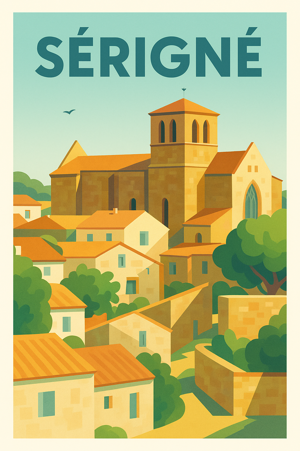 Affiche de Sérigné - Charme authentique du patrimoine vendéen