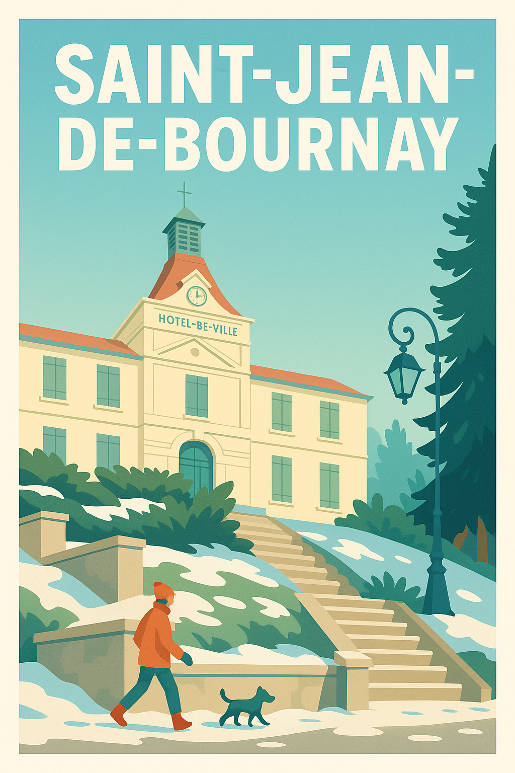 Affiche de Saint-Jean-de-Bournay - L'élégance hivernale au cœur de la ville