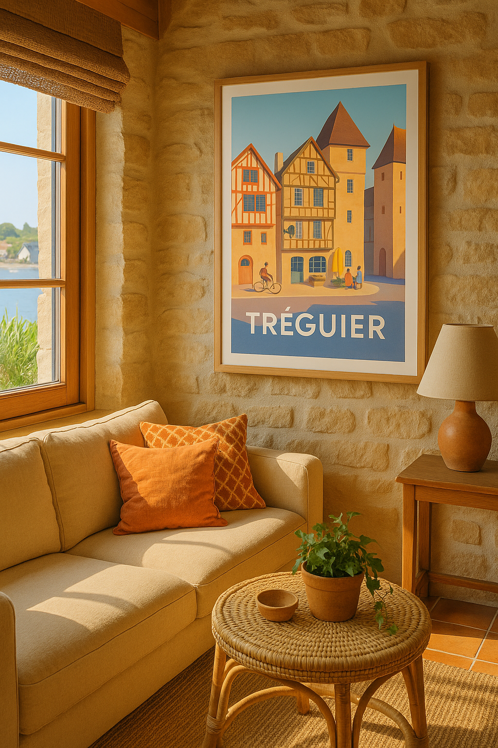 Mise en situation Affiche de Tréguier - Charme médiéval et douceur de vivre