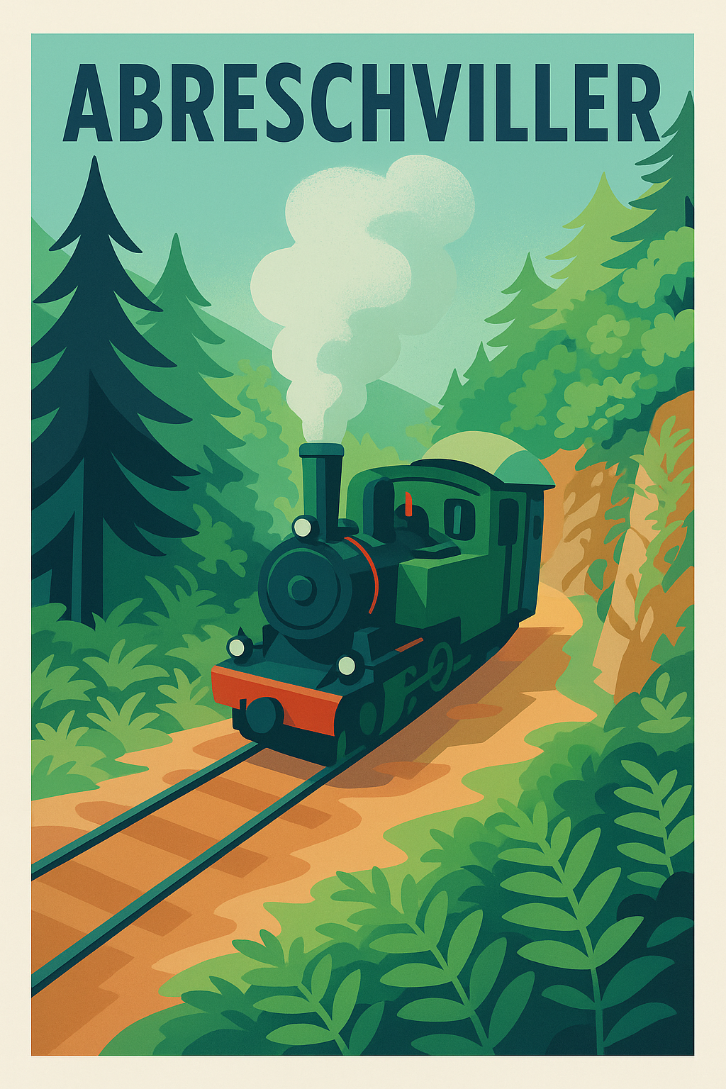 Affiche de Abreschviller - Voyagez au cœur des forêts en train à vapeur