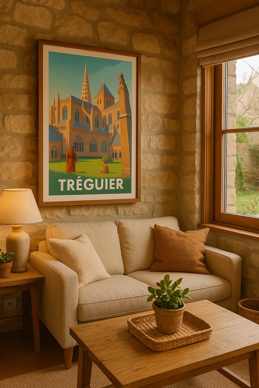 Mise en situation Affiche de Tréguier - L'élégance historique au cœur de la Bretagne