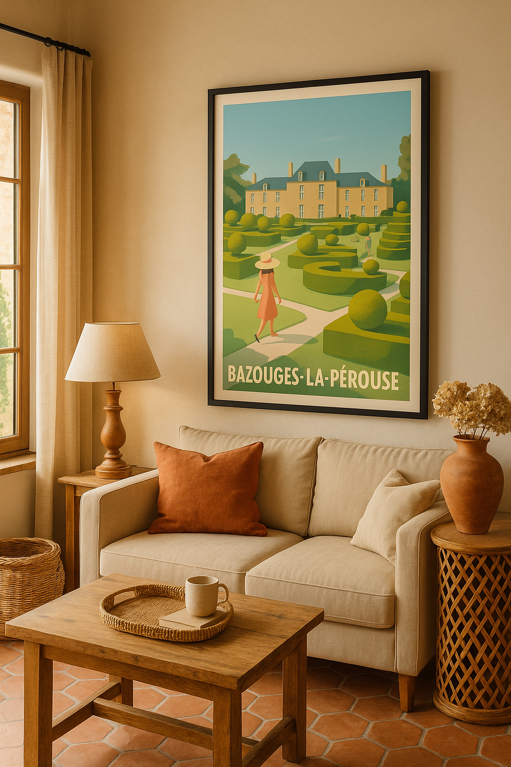 Mise en situation Affiche de Bazouges-la-Pérouse - Promenade dans les Jardins à la Française