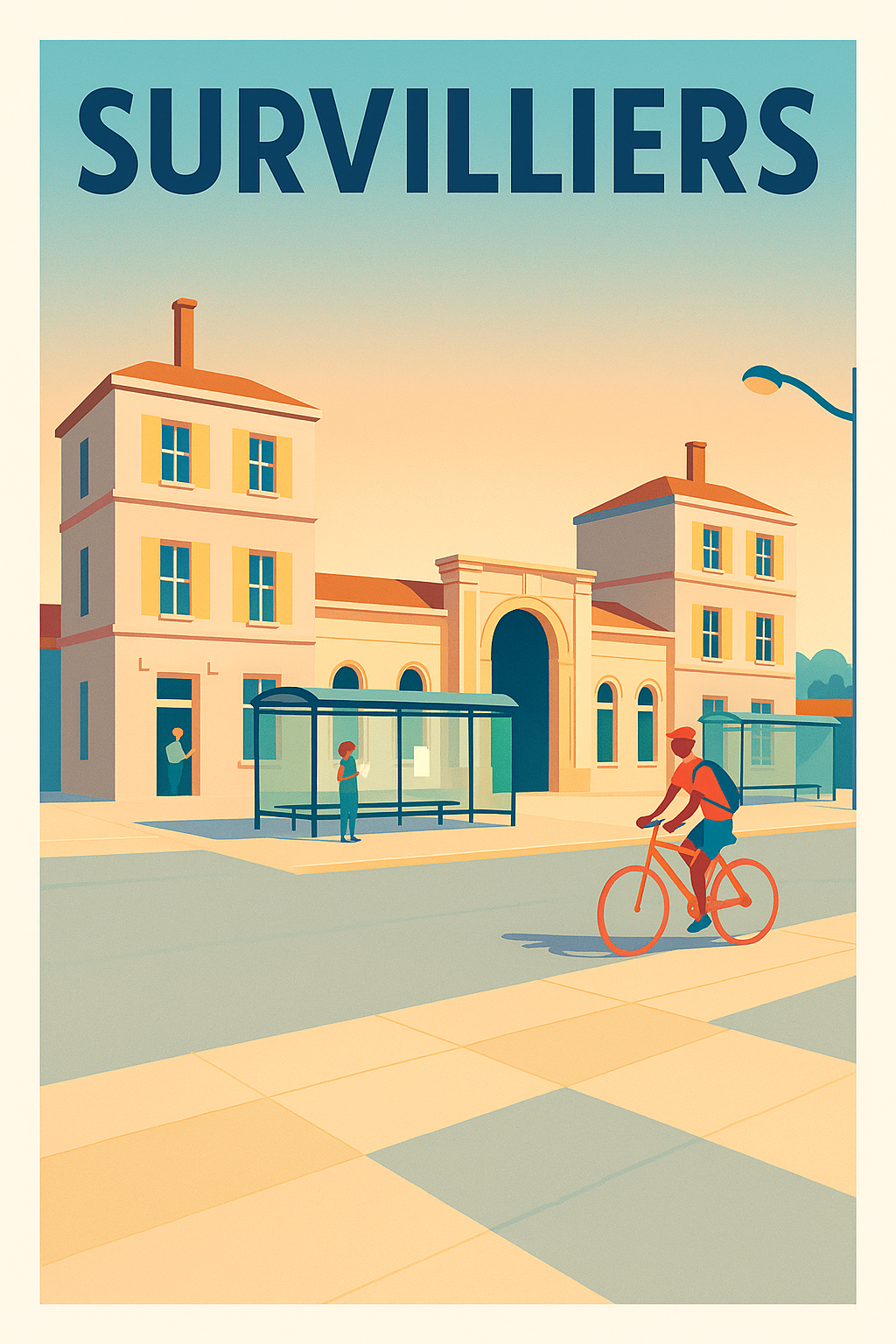 Affiche de Survilliers - L'élégance urbaine au cœur du quotidien
