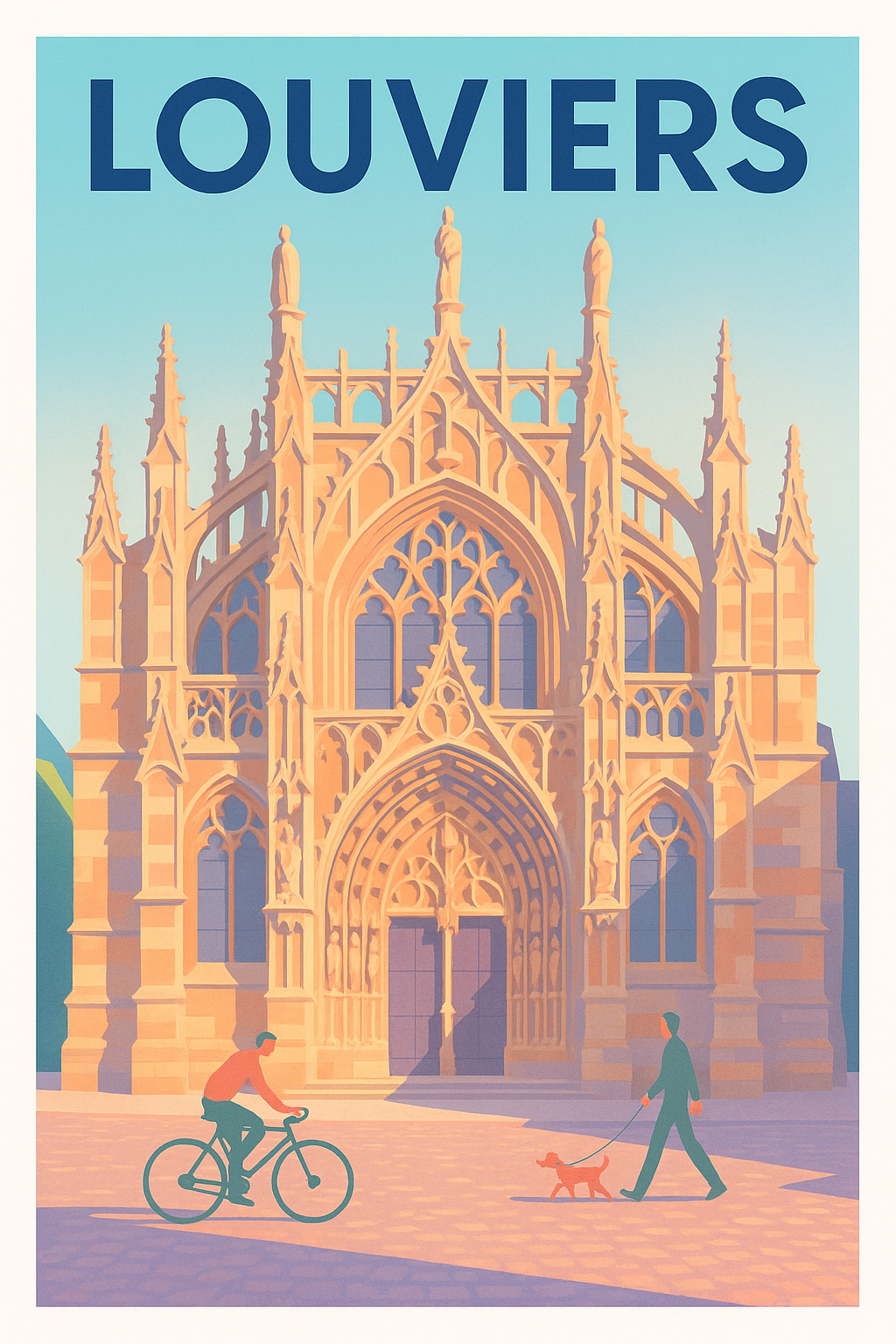 Affiche de Louviers - Élégance gothique au cœur de la ville
