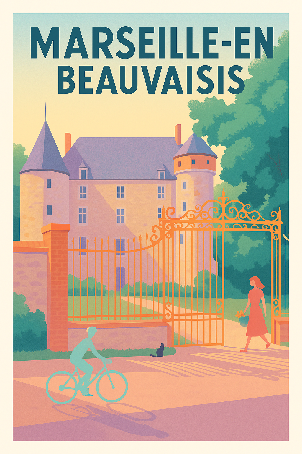 Affiche de Marseille-en-Beauvaisis - Charme et sérénité à la porte du château