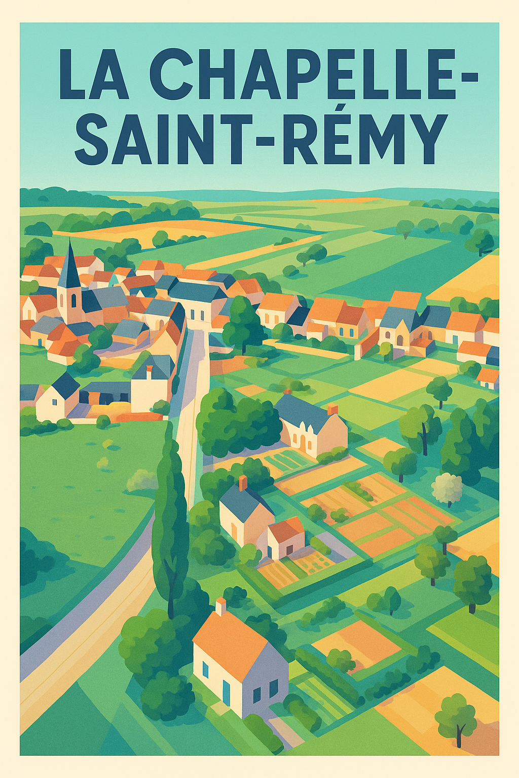 Affiche de La Chapelle-Saint-Rémy - Charme et douceur de la campagne française