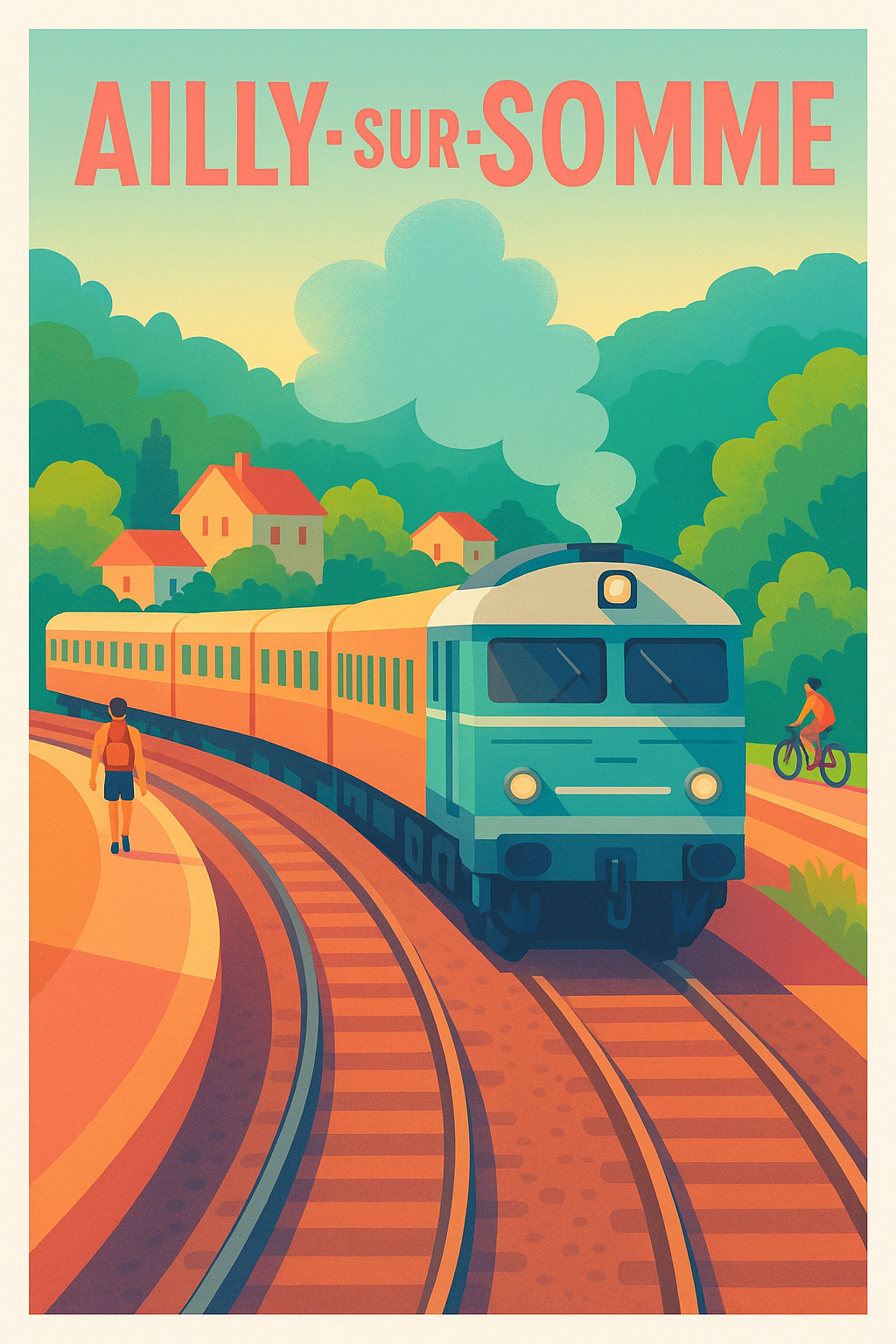 Affiche de Ailly-sur-Somme - L'élégance du voyage au cœur de la nature