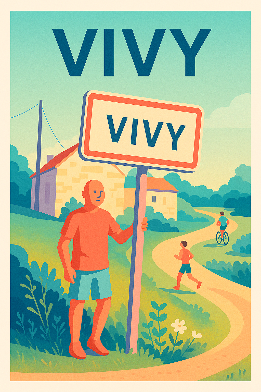 Affiche de Vivy - Invitation à la campagne paisible