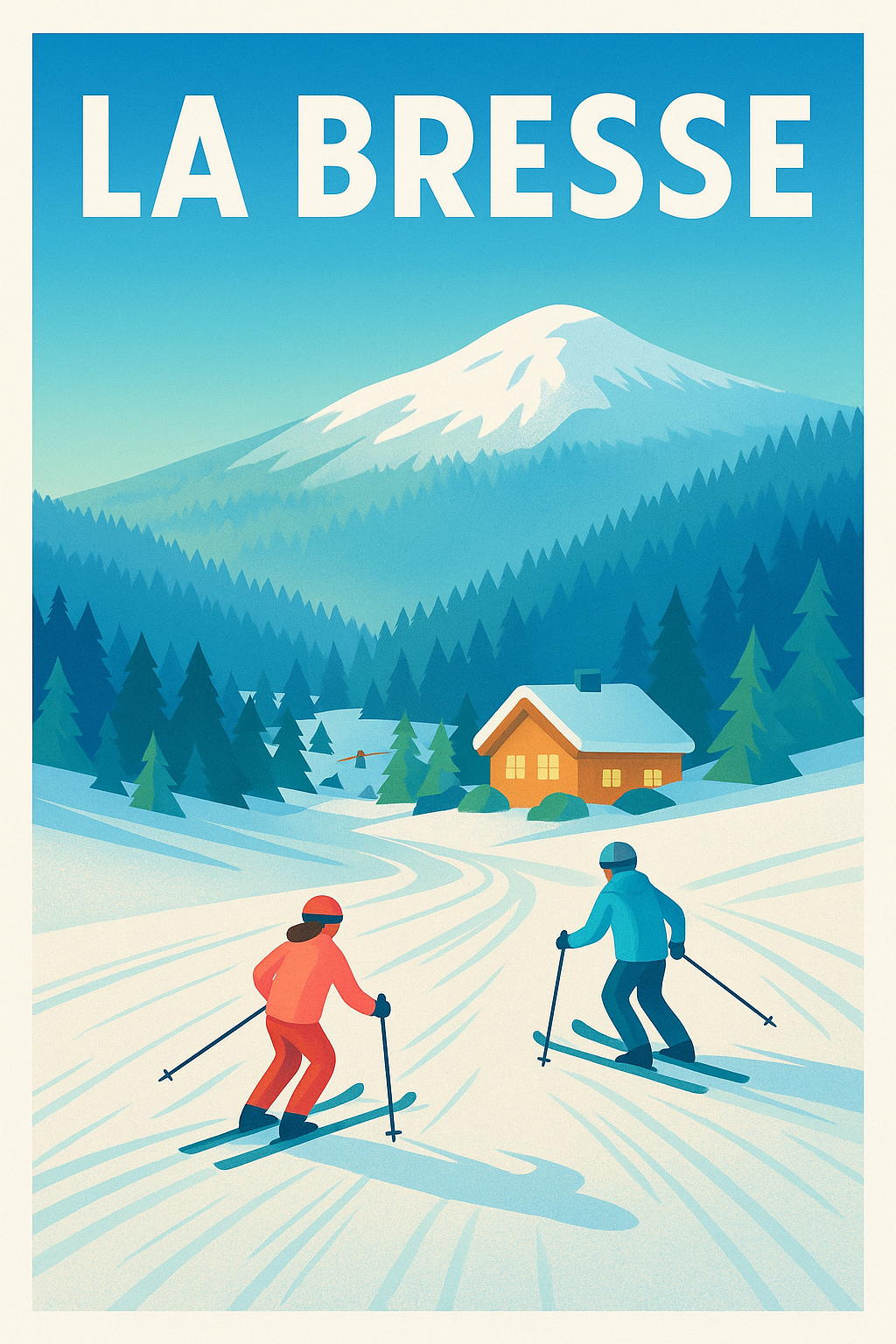 Affiche de La Bresse - L'appel des pistes enneigées