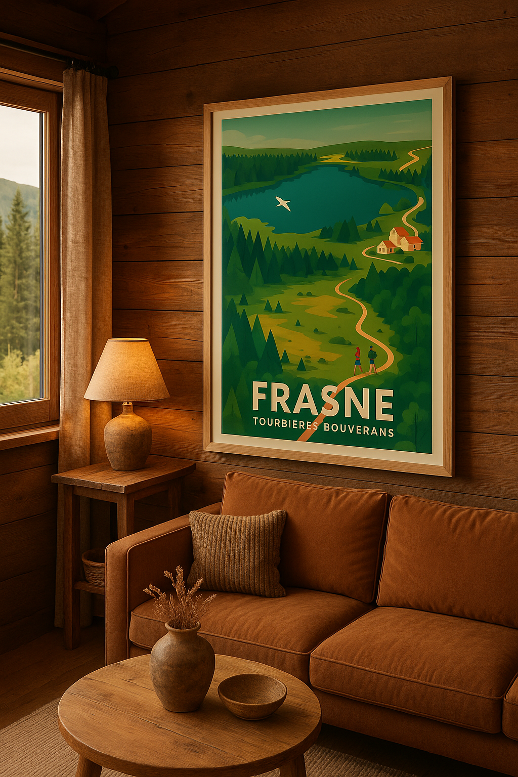 Mise en situation Affiche Frasne - Évasion naturelle entre tourbières et forêts