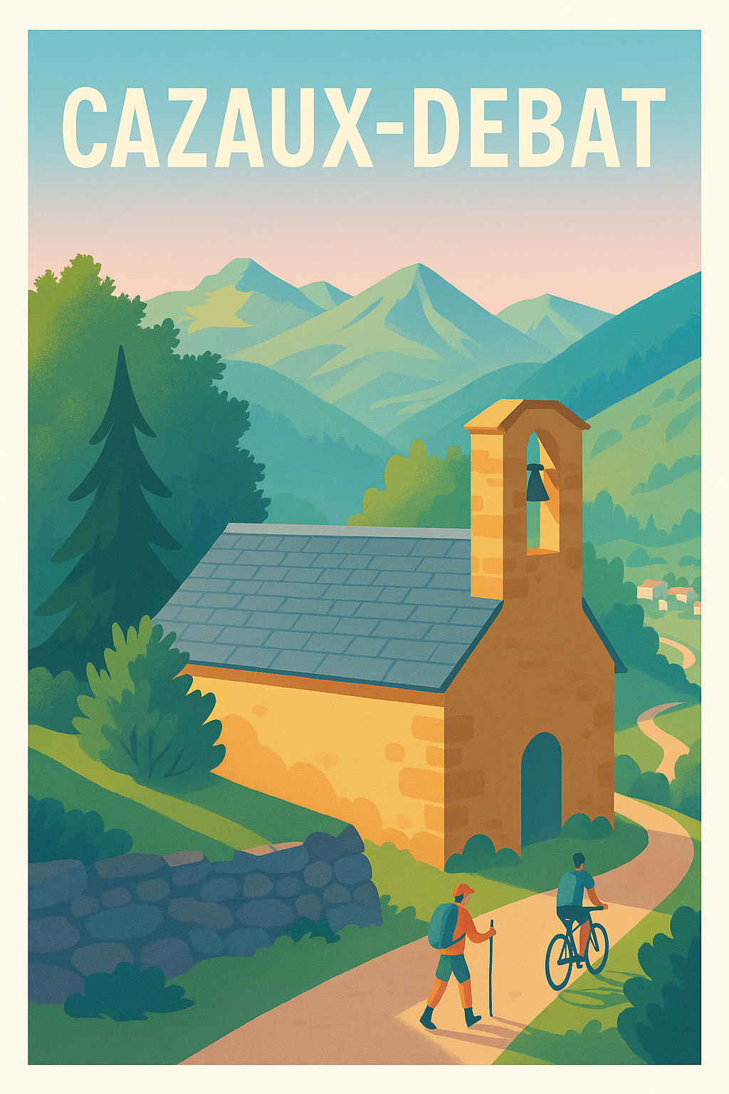 Affiche de Cazaux-Debat - Charme et sérénité en montagne