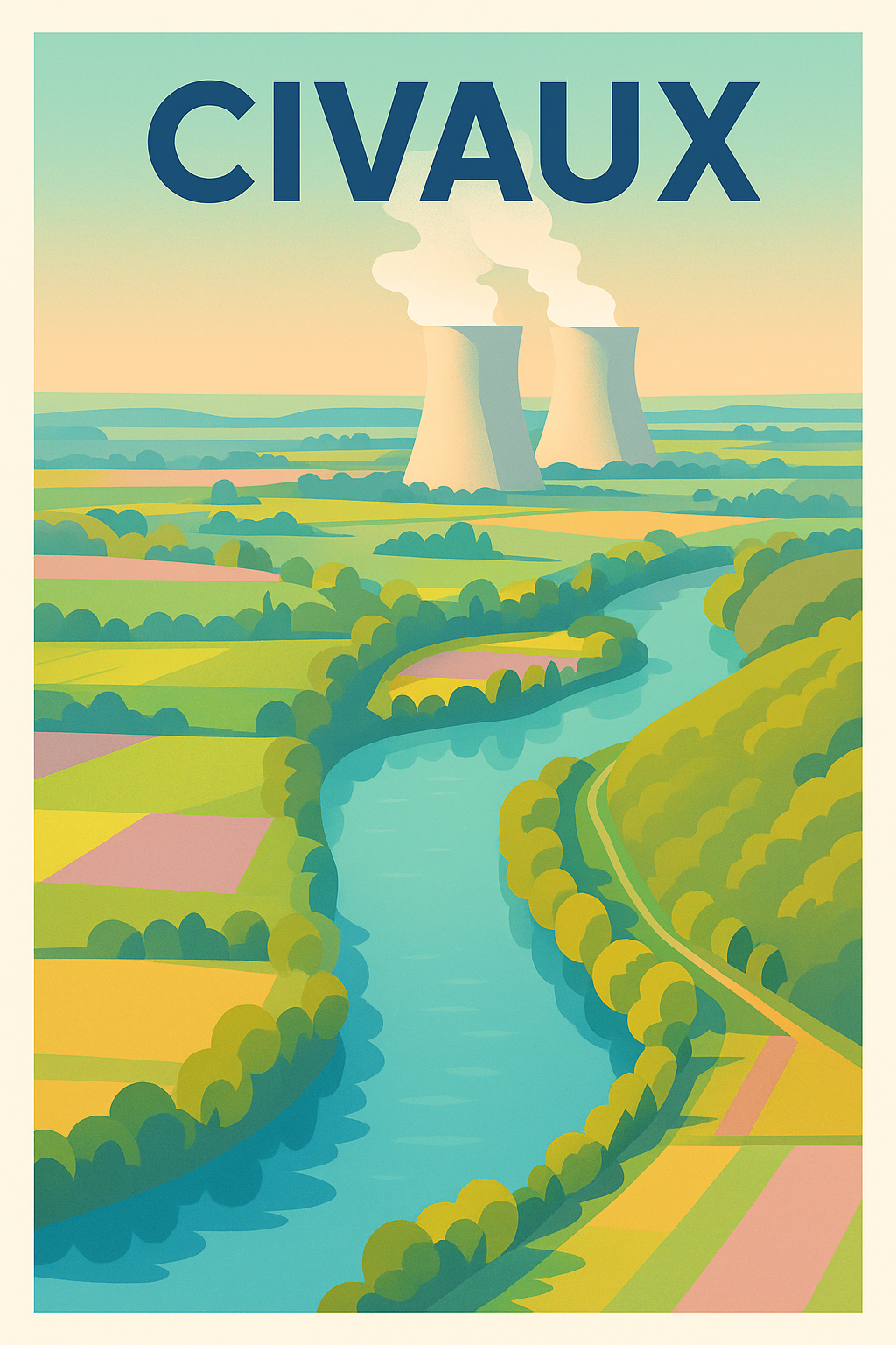 Affiche de Civaux - Harmonie entre nature et industrie