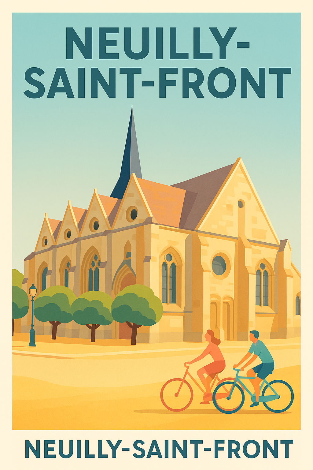 Affiche de Neuilly-Saint-Front - Charme et authenticité à vélo