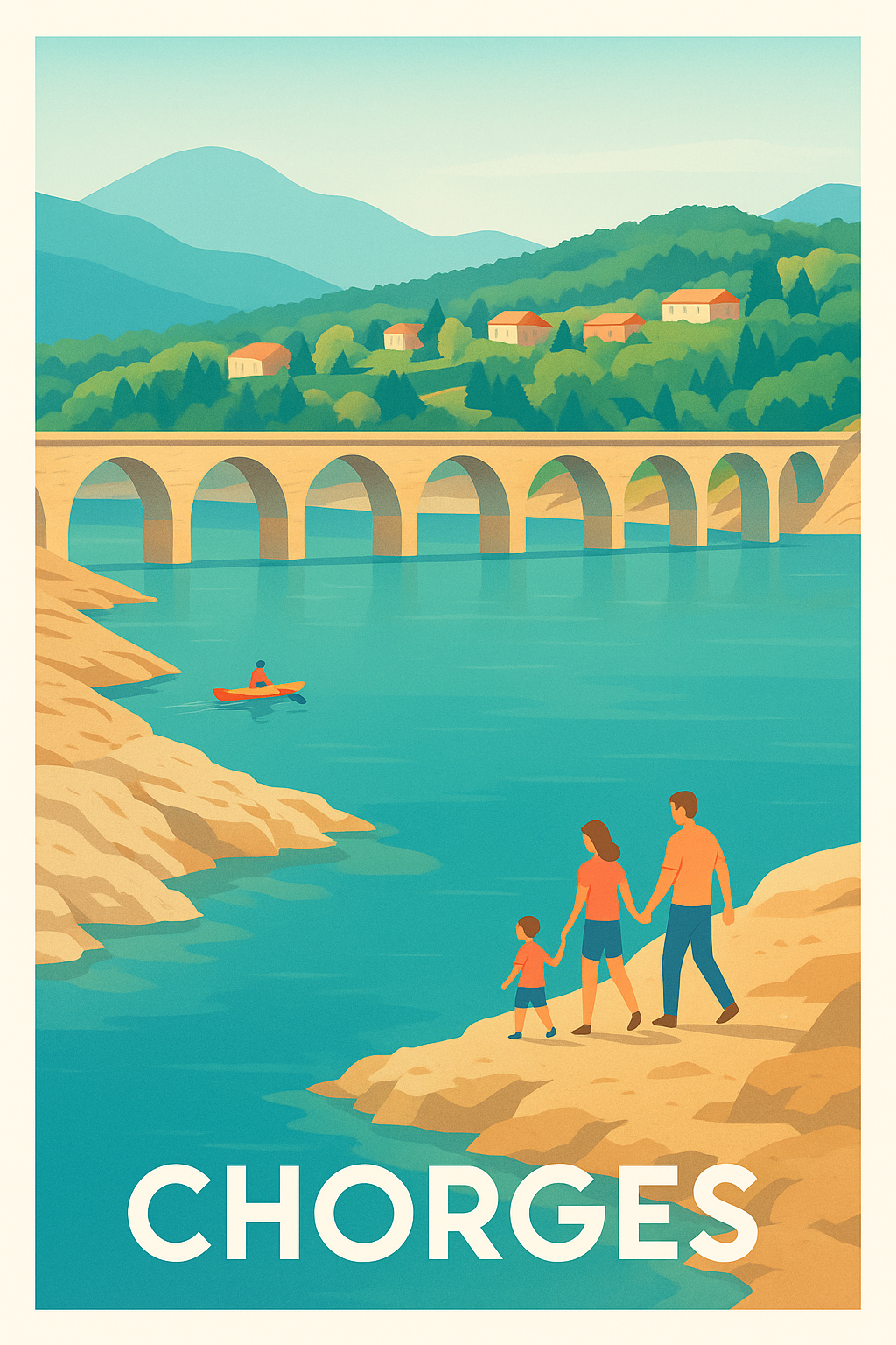 Affiche Chorges — Évasion au bord de l'eau · poster d'art de Chorges