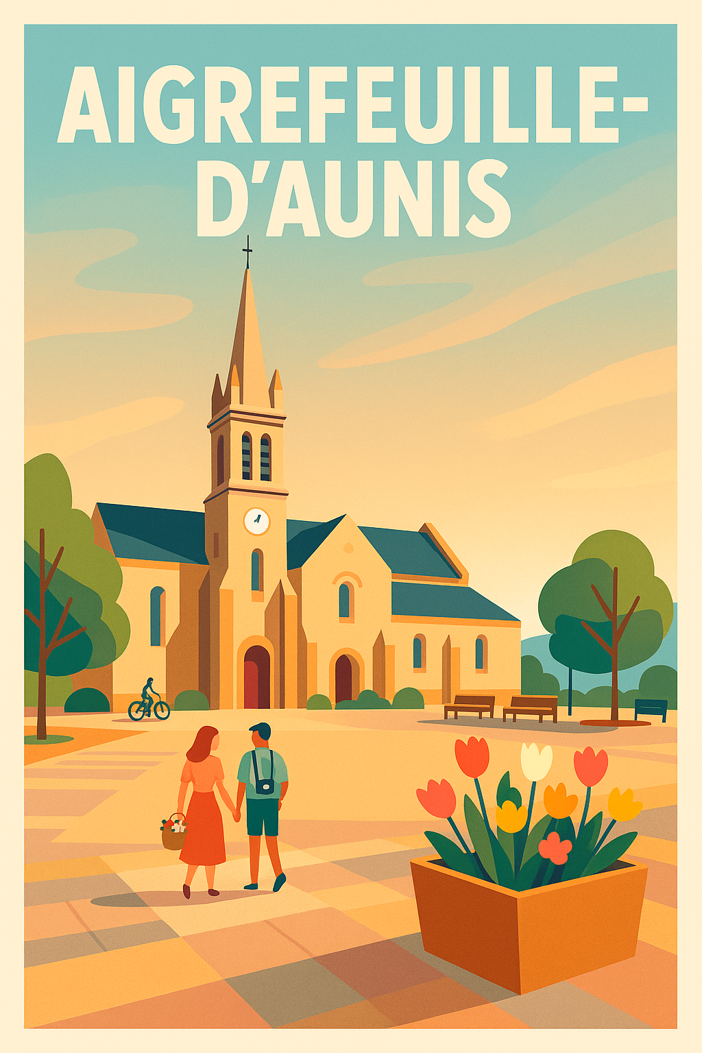 Affiche de Aigrefeuille-d'Aunis - Charme et douceur de vie en poésie