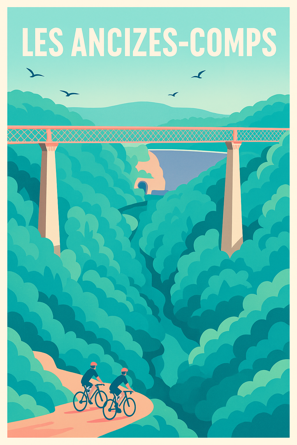 Affiche de Les Ancizes-Comps - Évasion nature et aventures à vélo