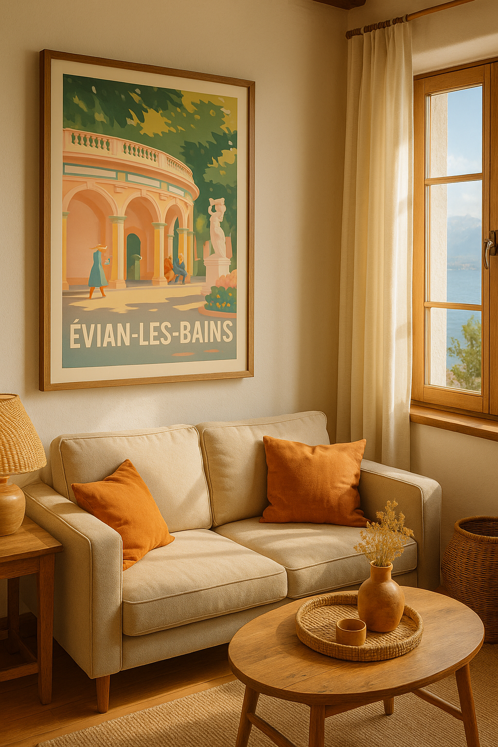 Mise en situation Affiche de Évian-les-Bains - Élégance et sérénité au cœur du parc