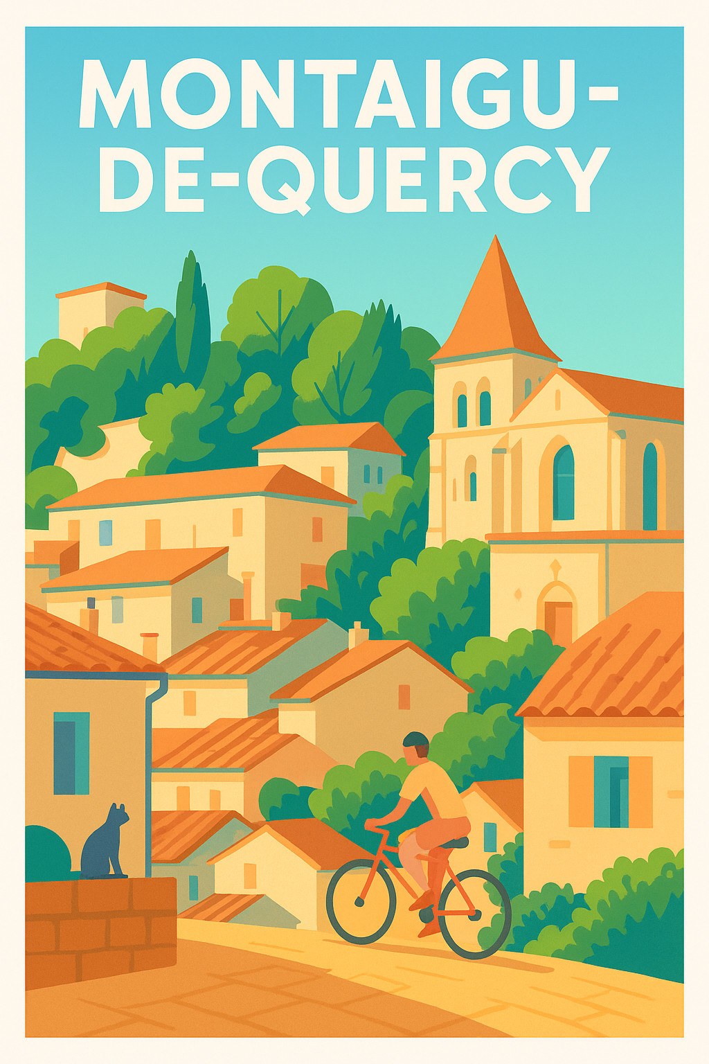 Affiche de Montaigu-de-Quercy - Charme et douceur d'un village paisible