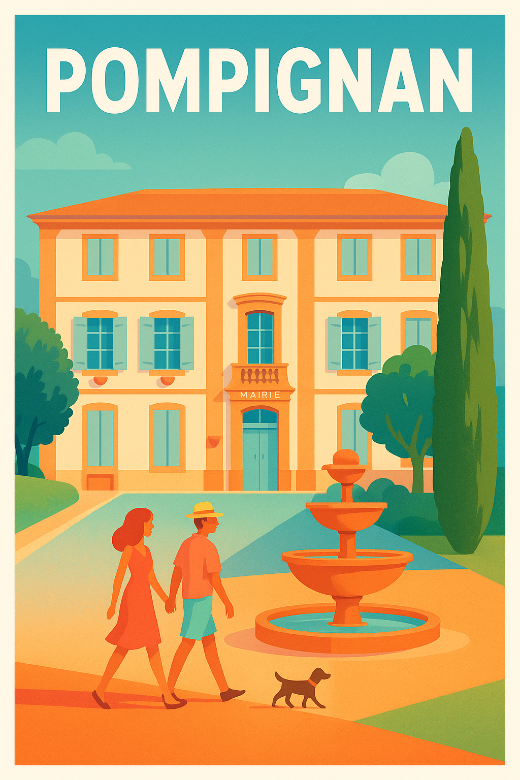 Affiche de Pompignan - Charme et douceur au cœur de la Provence