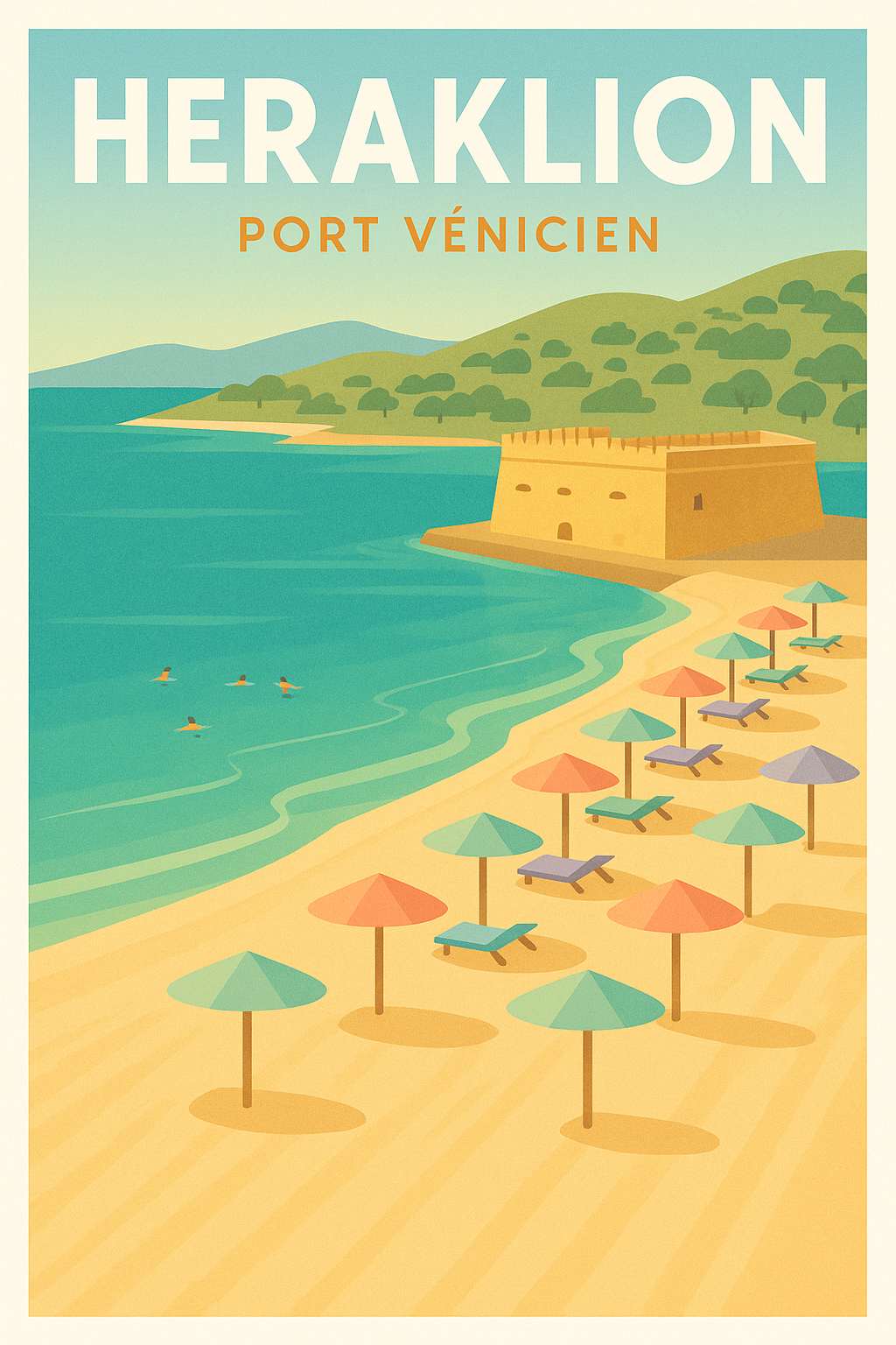 Affiche de Heraklion - Charme du port vénitien