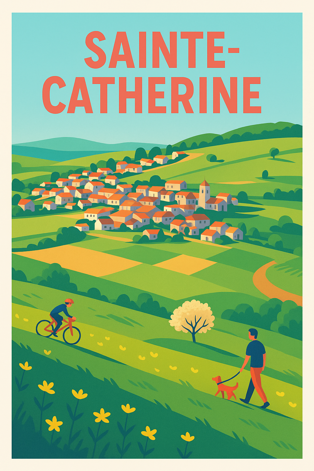 Affiche de Sainte-Catherine - Harmonie champêtre et douceur de vivre