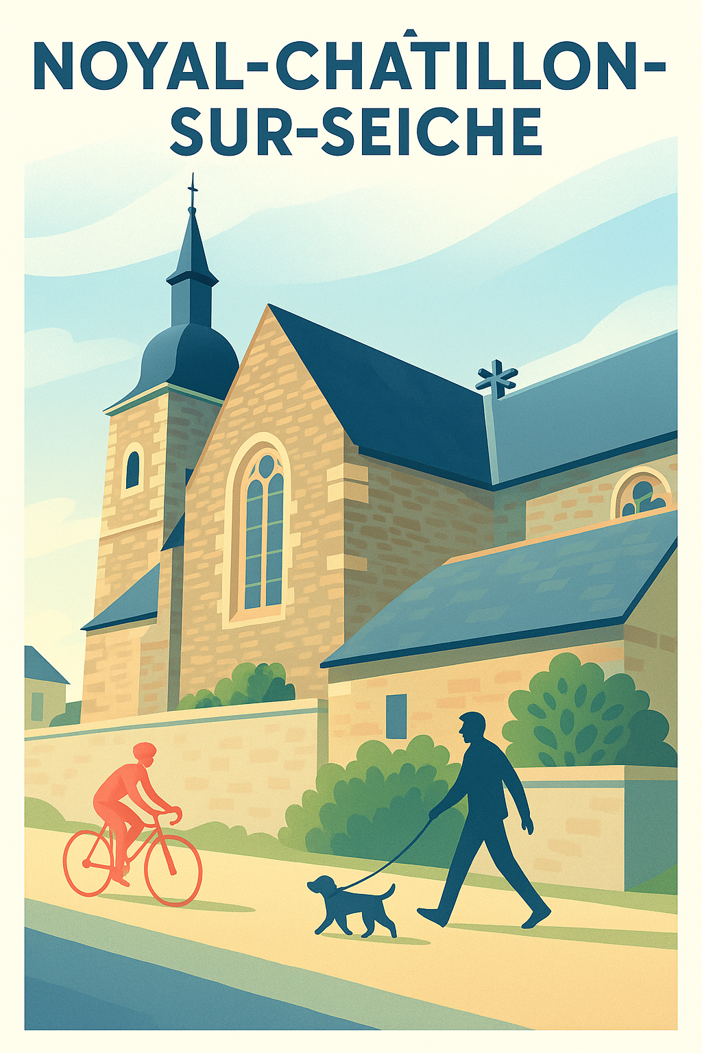 Affiche de Noyal-Châtillon-sur-Seiche - Charme et quiétude à l'ombre de l'église