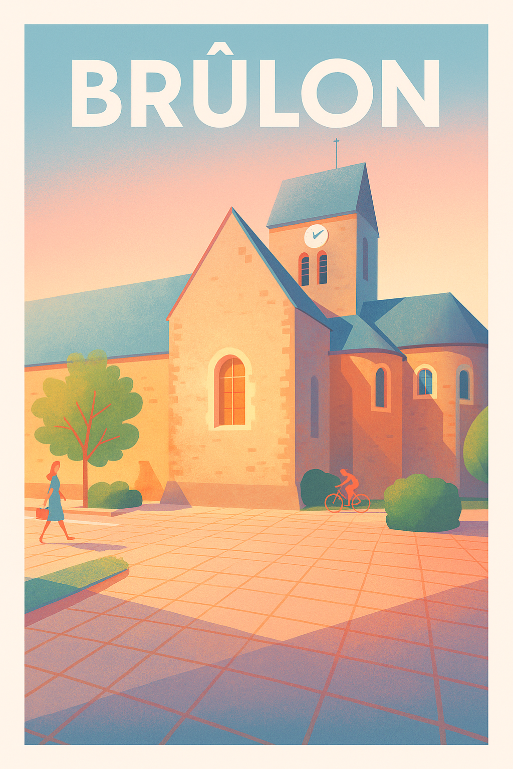 Affiche de Brûlon - Charme et douceur d'une ville paisible