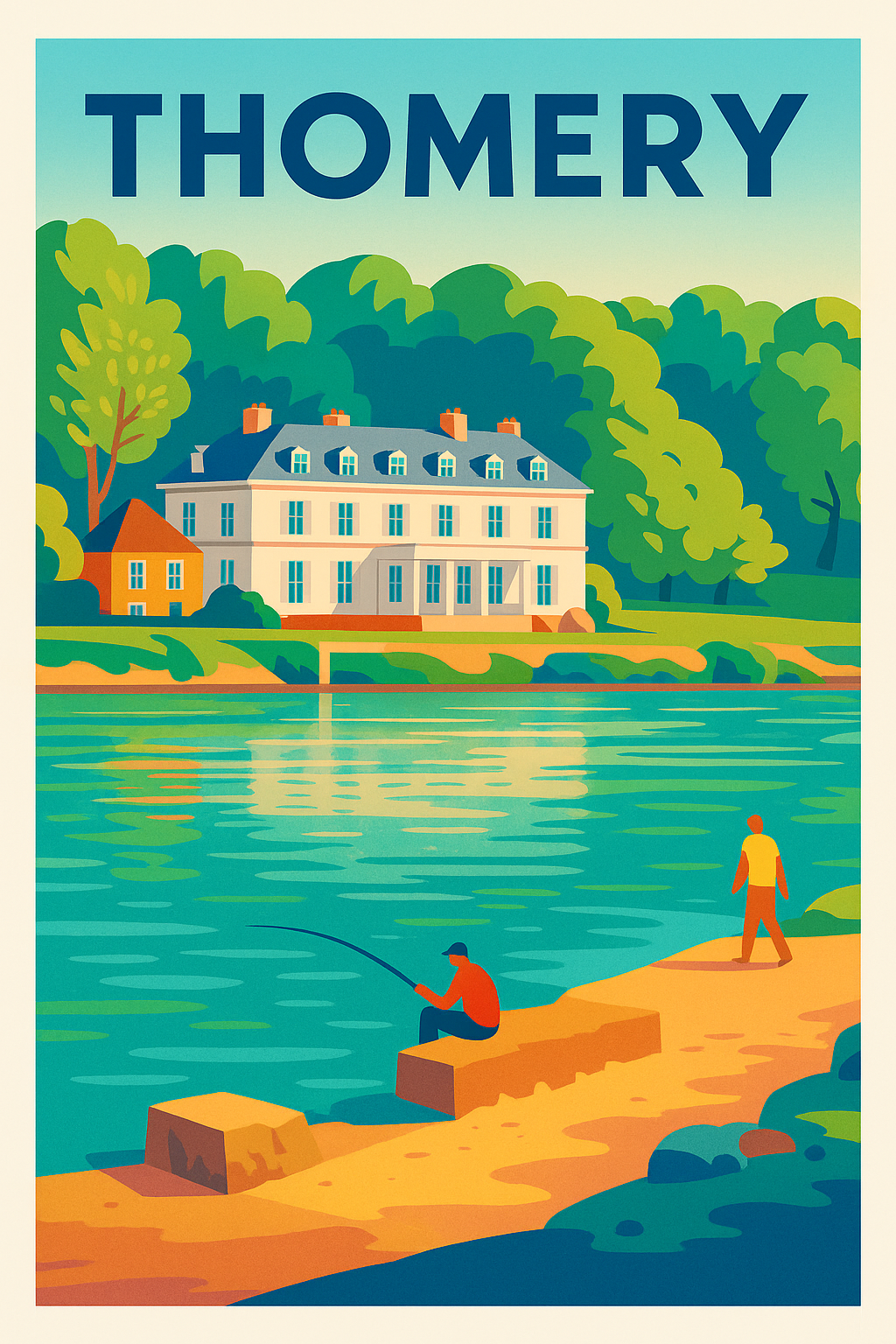 Affiche de Thomery - Évasion au bord de l'eau et charme bucolique