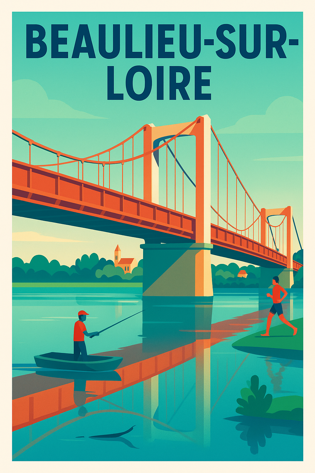 Affiche de Beaulieu-sur-Loire - Harmonie entre nature et architecture