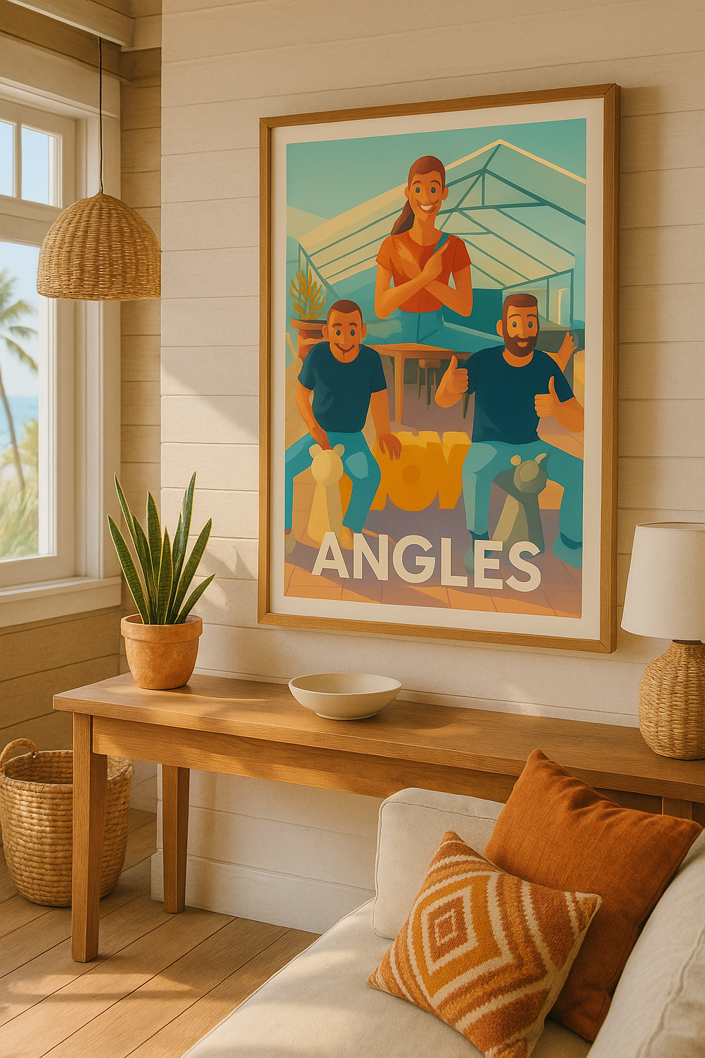 Mise en situation Affiche de Angles - Ambiance conviviale et ludique
