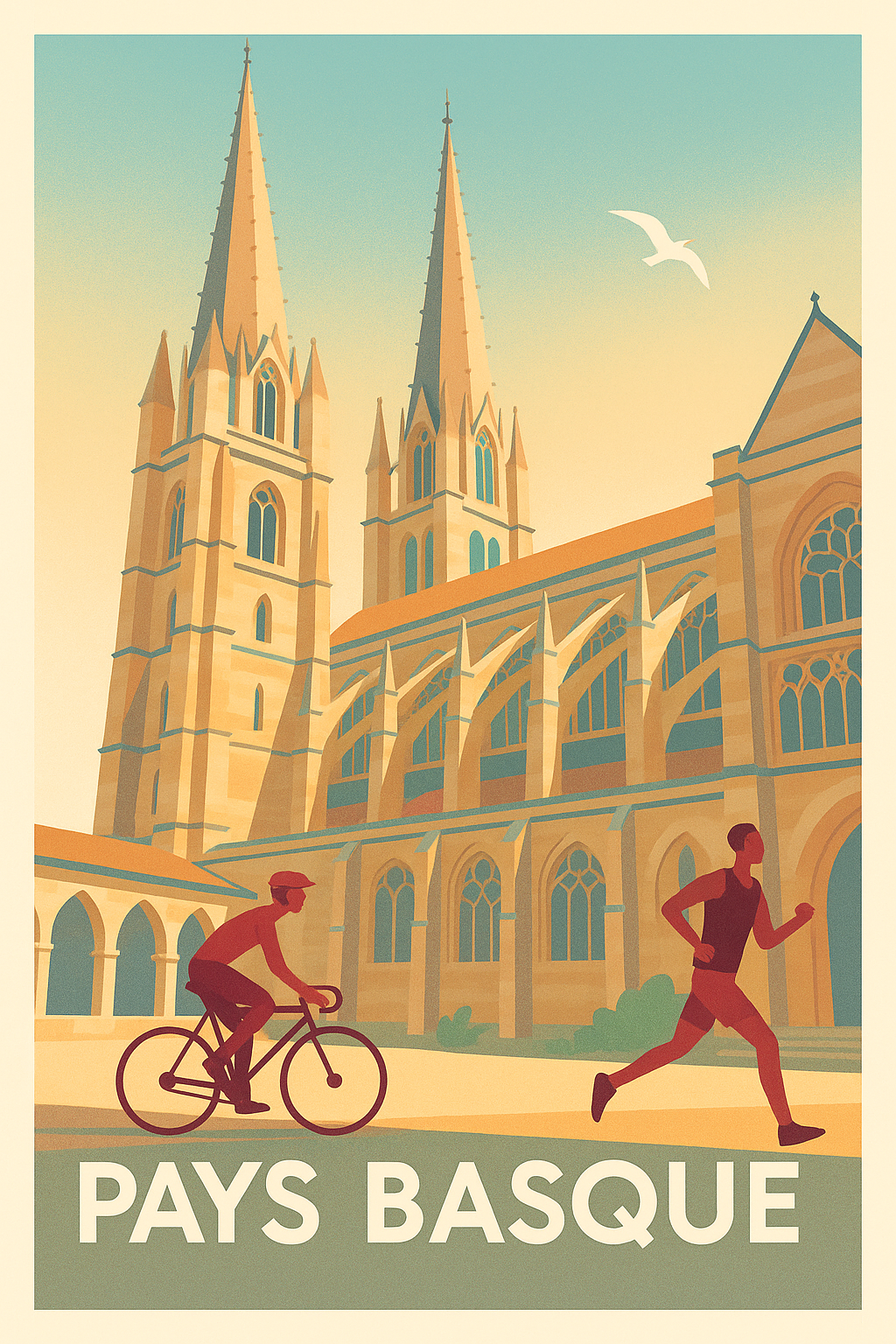 Affiche de Pays Basque - Esprit sportif et patrimoine vivant