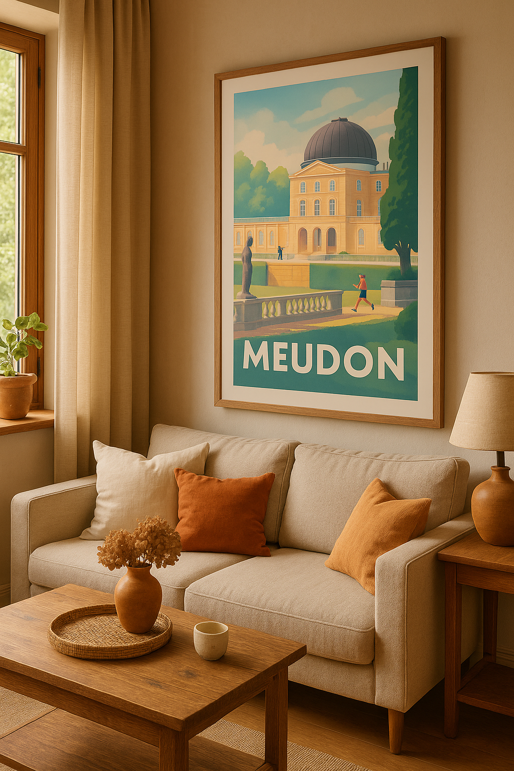 Mise en situation Affiche Meudon - L'élégance du patrimoine et la douceur de vivre