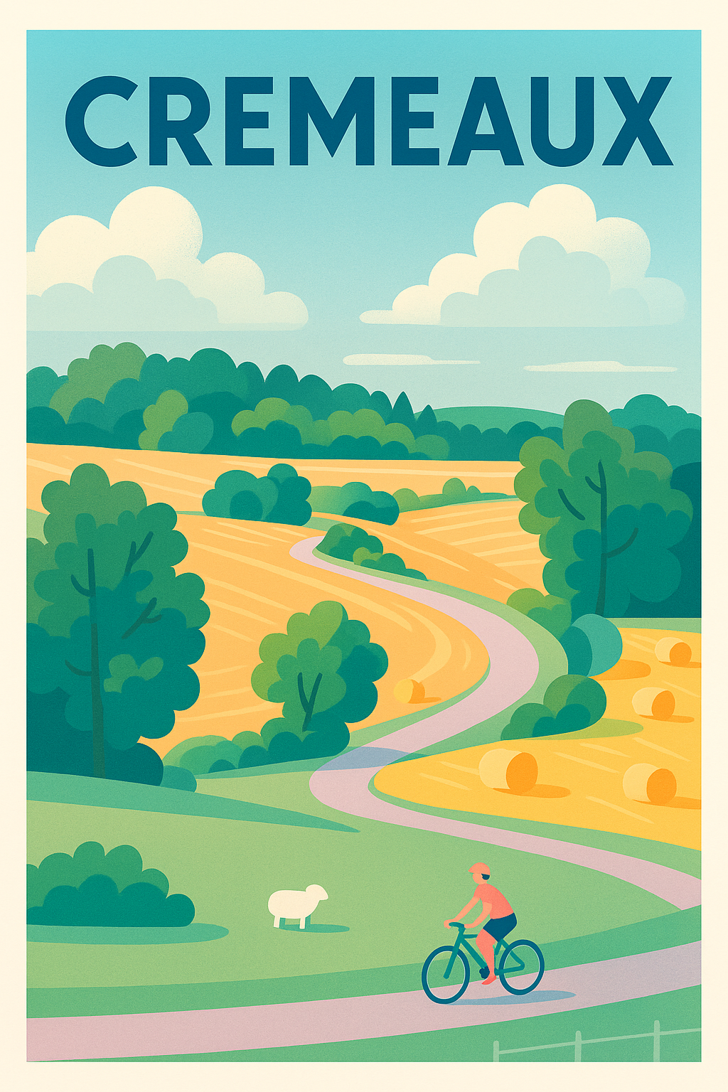 Affiche de Cremeaux - Évasion champêtre et douceur de vivre
