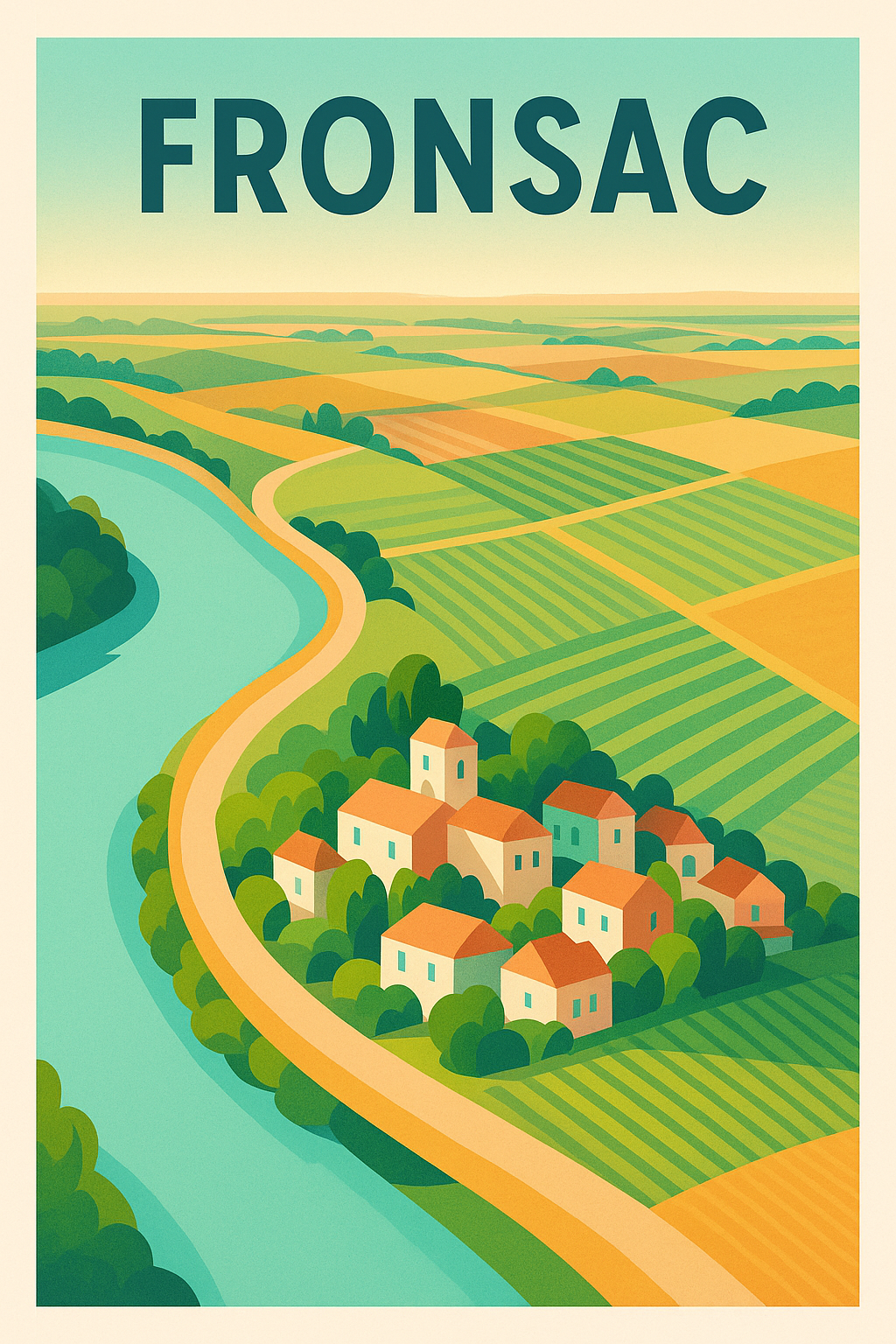 Affiche de Fronsac - Charme bucolique au cœur des vignobles