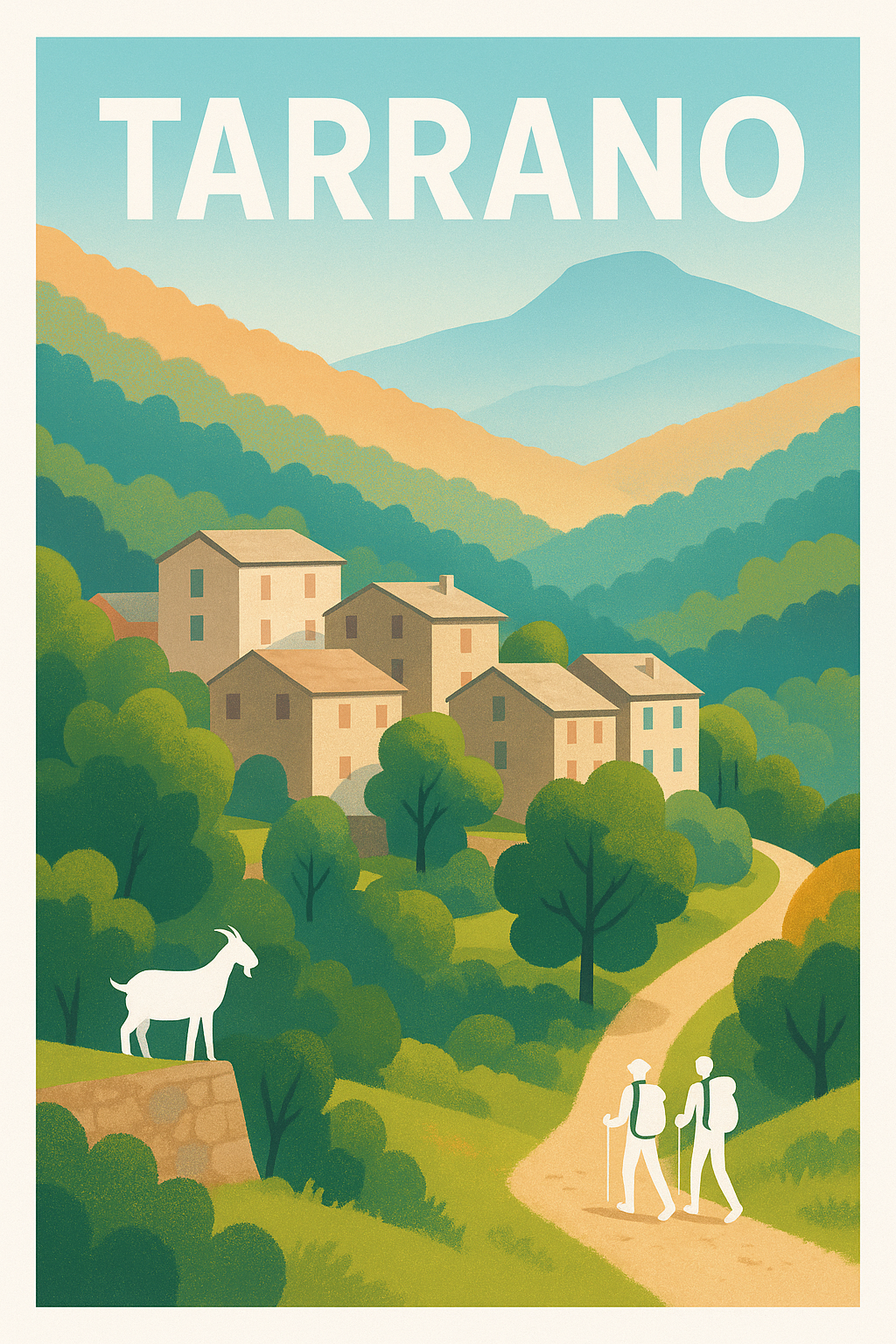 Affiche de Tarrano - Invitation à la randonnée au cœur de la nature