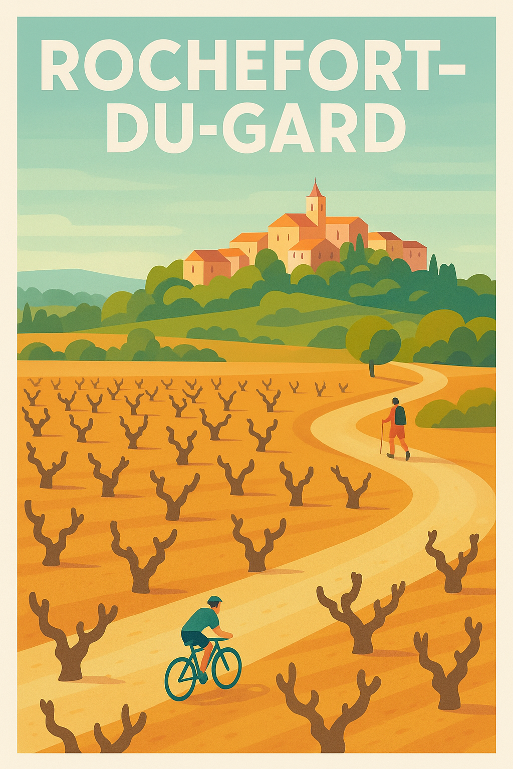 Affiche de Rochefort-du-Gard - Escapade au cœur des vignes lumineuses
