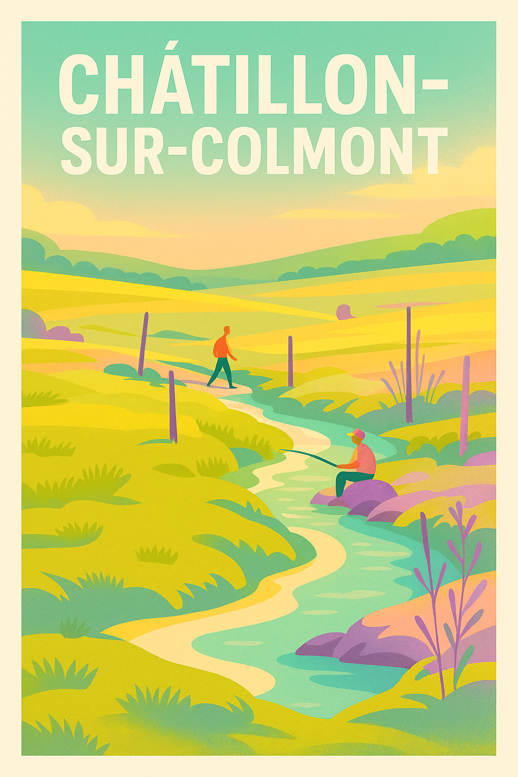 Affiche de Châtillon-sur-Colmont - Évasion nature au fil de l'eau