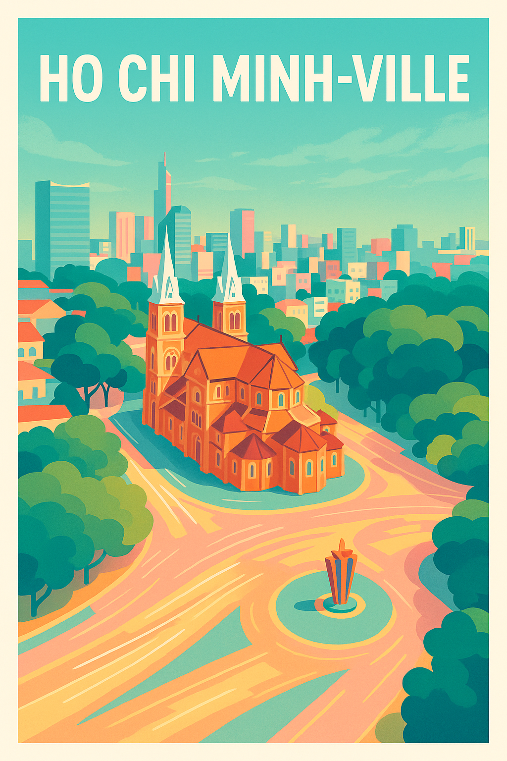 Affiche de Ho Chi Minh-Ville - Vibrante et moderne, au cœur du Vietnam
