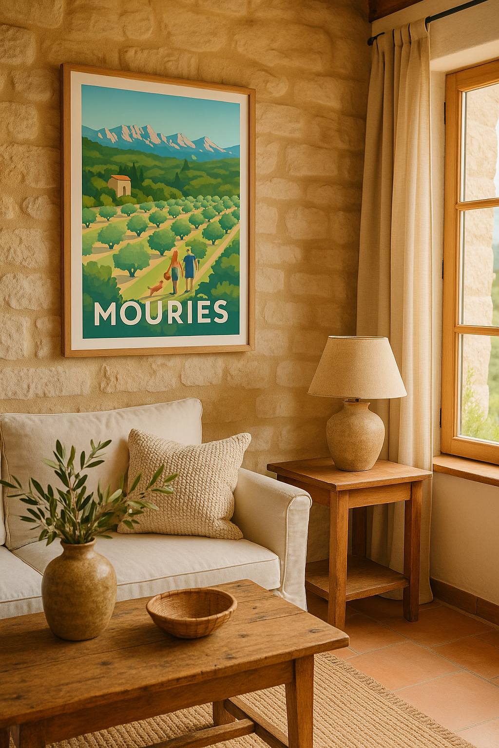 Mise en situation Affiche de Mouriès - Balade bucolique au cœur des oliviers