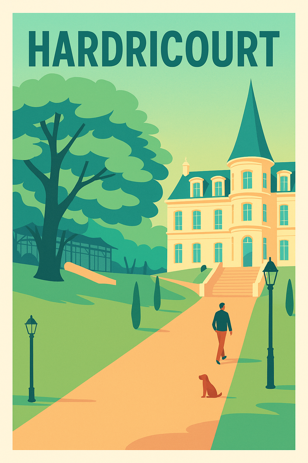 Affiche de Hardricourt - Harmonie entre nature et élégance