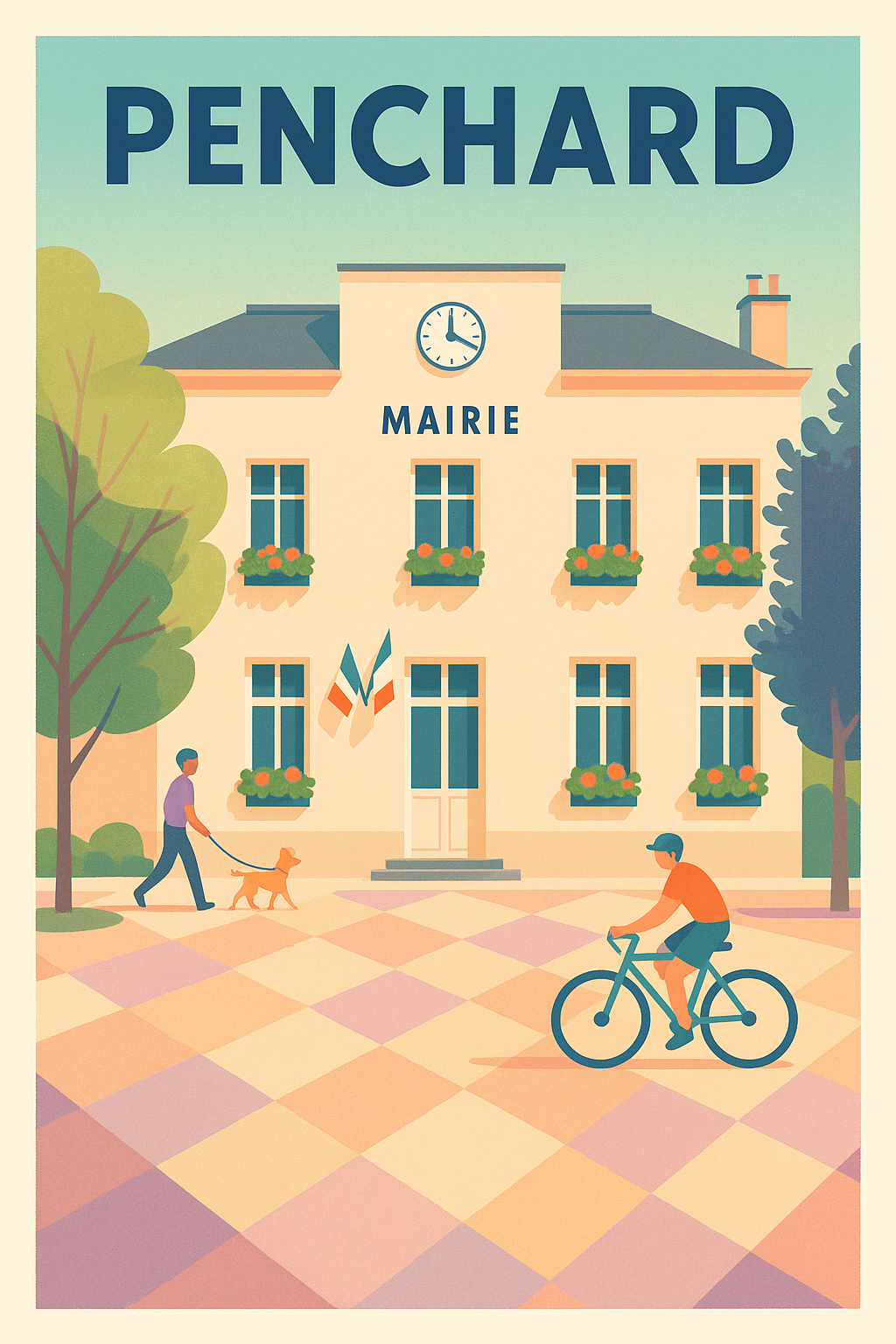 Affiche de Penchard - L'élégance tranquille de la mairie