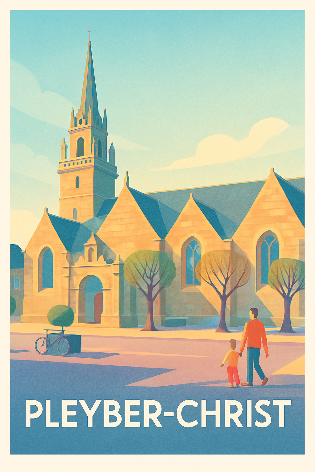 Affiche de Pleyber-Christ - Sérénité architecturale bretonne