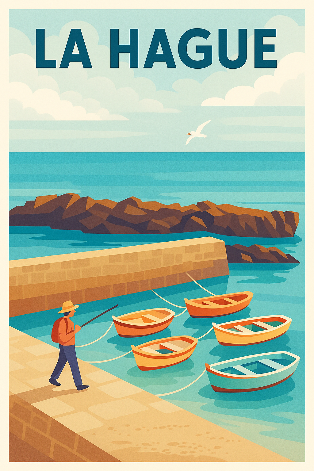 Affiche de La Hague - Sérénité maritime et paysages apaisants