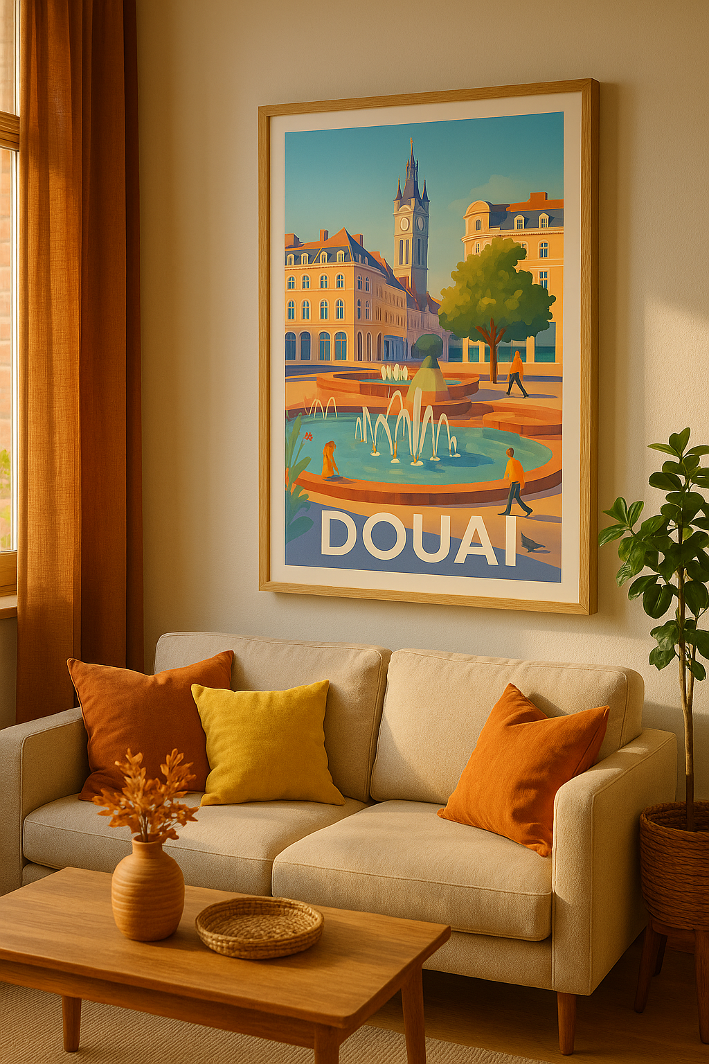 Affiche Douai — Élégance et Sérénité au Cœur de la Ville · poster d'art de Douai
