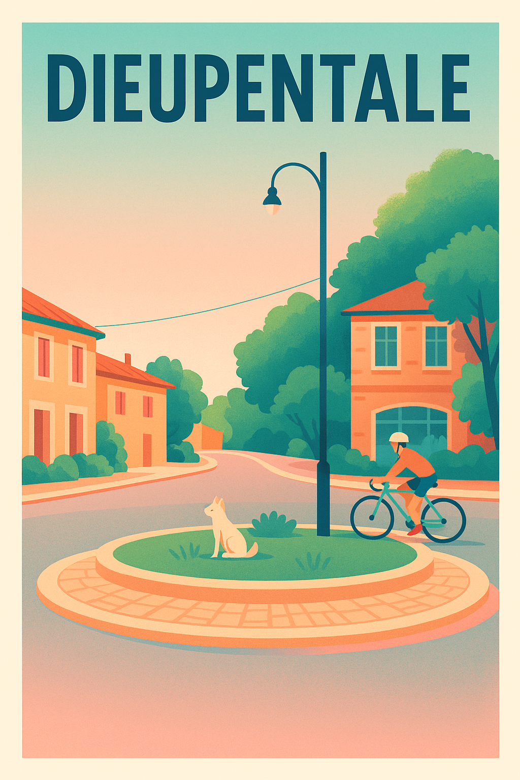Affiche de Dieupentale - Douceur de vie à vélo et au coin du feu