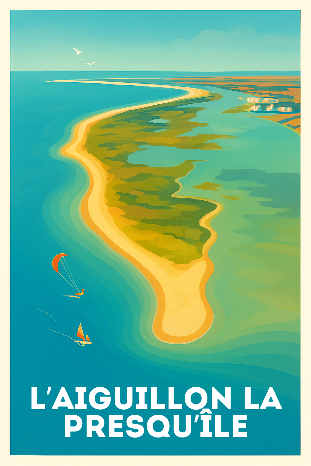 Affiche L'Aiguillon-sur-Mer — Escapade sur la Presqu'île · poster d'art de L'Aiguillon-sur-Mer