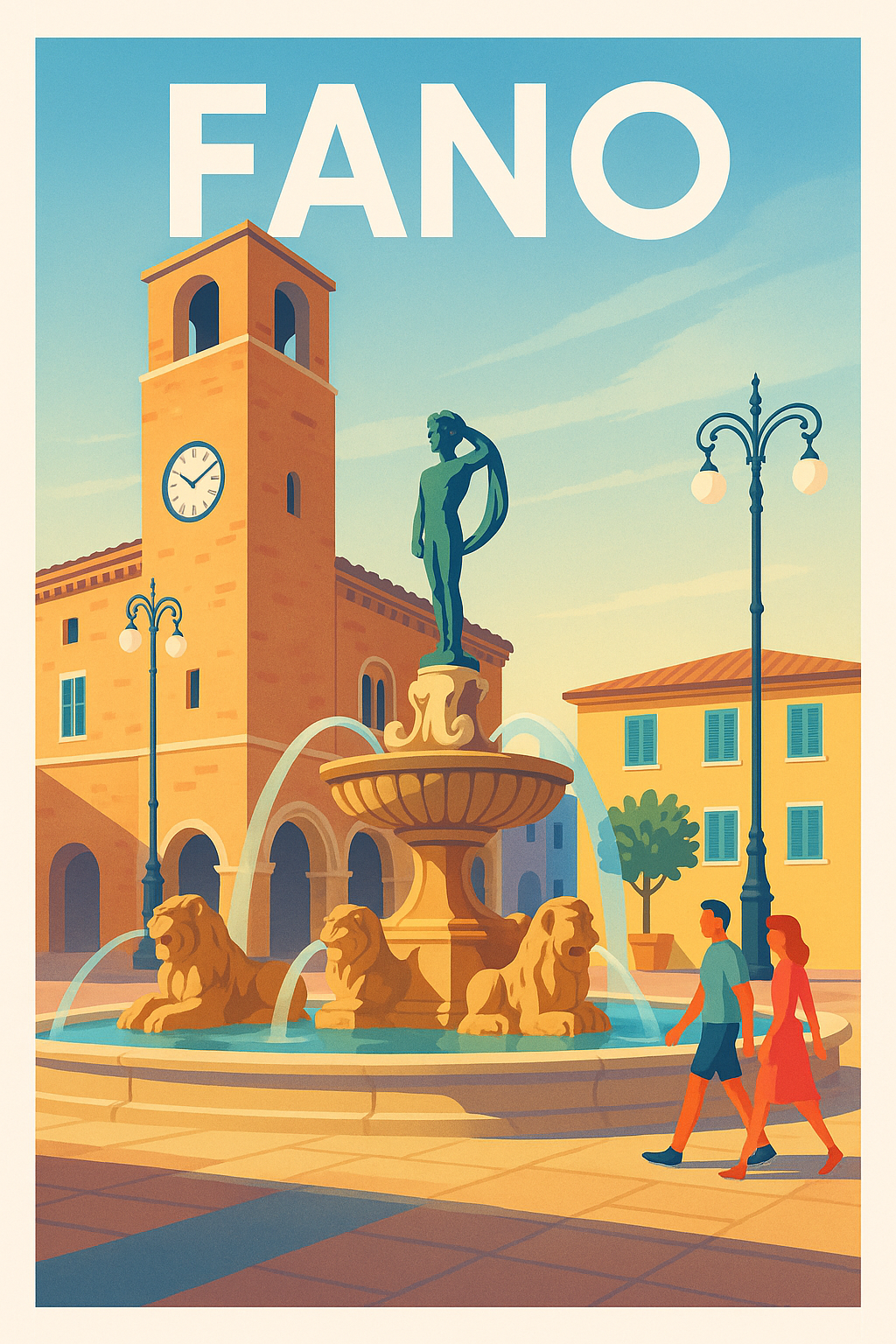 Affiche de Fano - Charme et lumière de la Piazzale